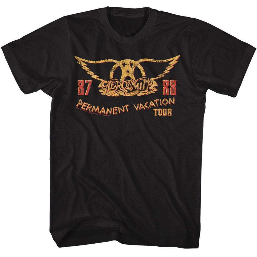 Aerosmith Permanent Vacation Tour Music T-shirt Tops Tees Men's Women's Unisex