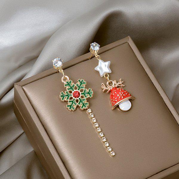 Funkelnde Weihnachtsbaum-Steckohrringe: 925 Silbernadel, Vielseitiger Damenschmuck