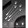Lovingly Yours 9.5-Inch Long Spoon for Stirring, Ice Cream, Coffee, Cocktail, Stainless Steel Long Handle Iced Tea Spoons Set of 4