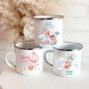 Personalisierte Kinder-Emaille-Tasse - Tassen für Mädchen - Camping-Tassen - Geschenk für Mädchen - Geburtstag Geschenkidee - Unzerbrechlich, Geburtstag Weihnachtsgeschenkidee