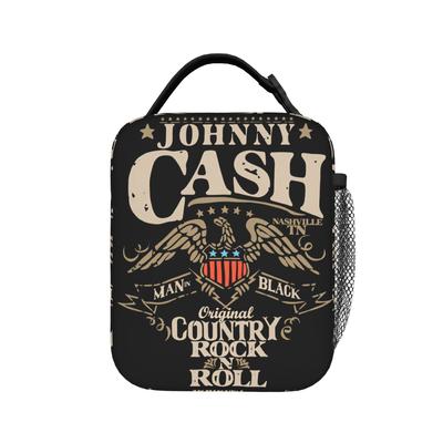 Johnny Cash Singer Insulated Lunch Bags Cooler Bag Reusable,Lunch Container  Portable Tote Lunch Box for Men Women Work  Outdoor