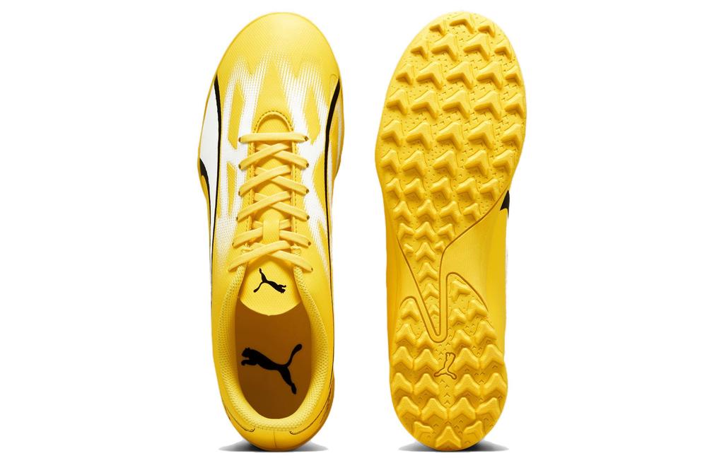 PUMA Ultra Play TT Turf Artificial Turf Soccer Shoes Men's Yellow White Black 107528-04