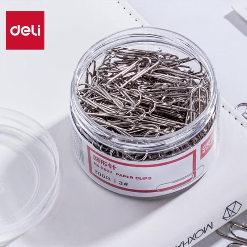 Deli 29mm Nickel-Plated Paper Clips (2000 Count)