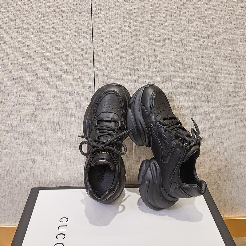 

Daddy shoes women s leather versatile platform casual shoes new sports shoes women s running shoes 40