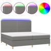 VidaXL Sommier à Lattes de Lit avec Matelas et LED, Lit Rembourré avec Tête de Lit, Lit Double, Lit Adulte de Chambre, 3135382