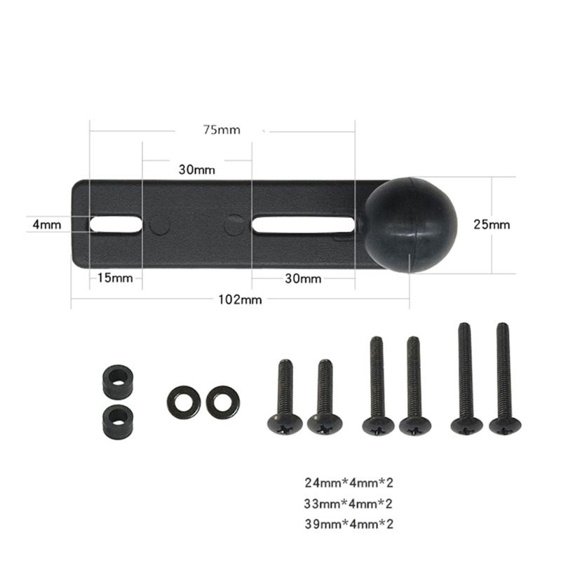 Ball for Head Mount Adapter Motorcycle Bicycle Handle Bar Clip Clamp Mirror Bracket Holder Accessories