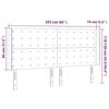 VidaXL Tête de Lit à LED Meuble de Chambre à Coucher Accessoire de Lit Double Tête de Cadre de Lit Intérieur Blanc 3124157