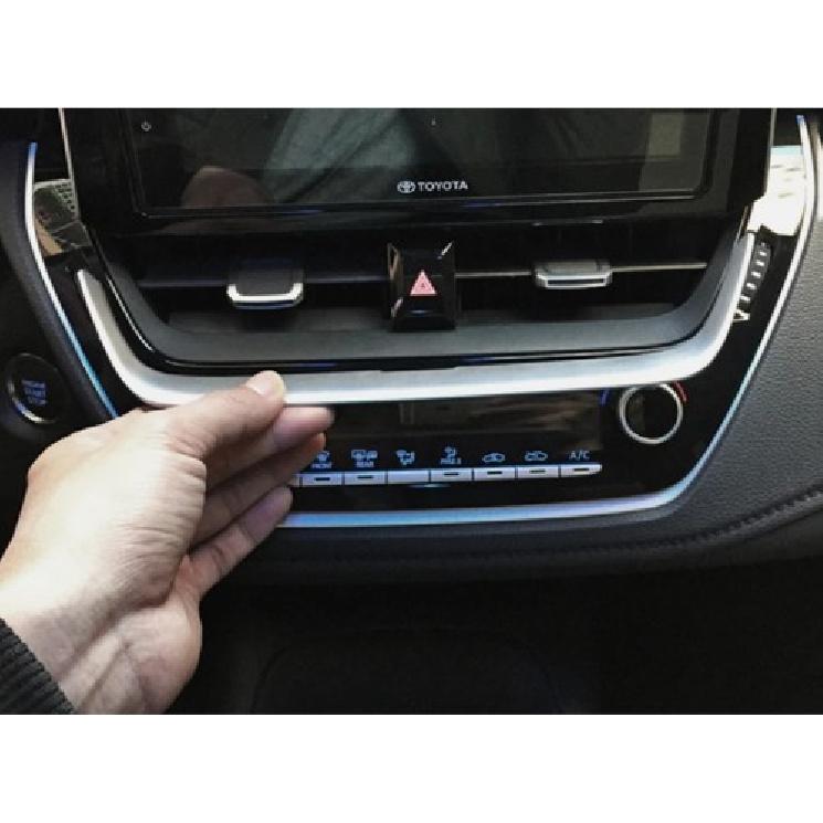 For Toyota Corolla -2026 Dashboard center Air Vent Trim Matte Silver 1pcs