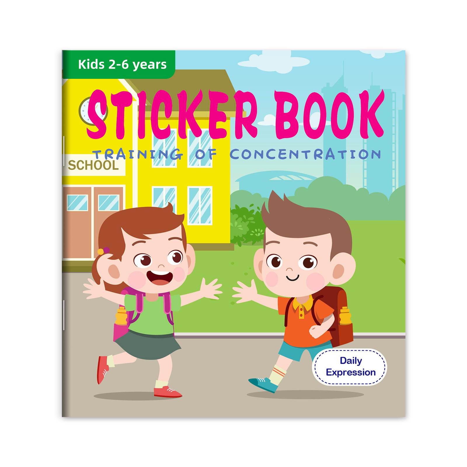 

Книга с наклейками Слова для ежедневного общения Развитие всего мозга Сделай сам Тихая книга Может быть