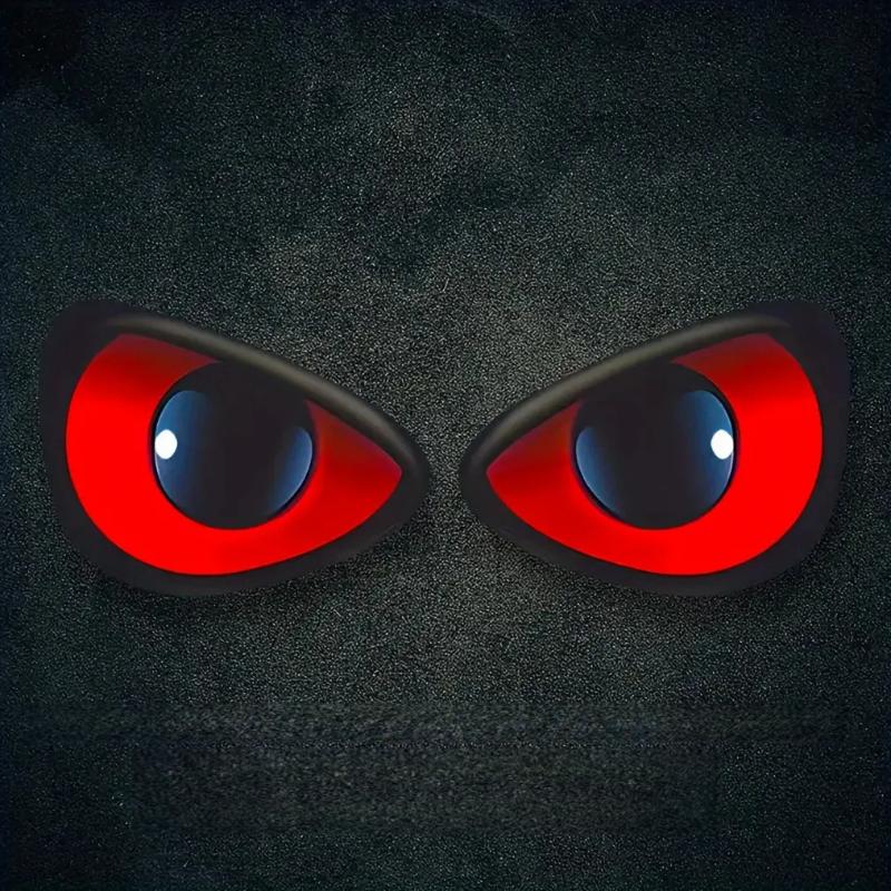 1 szt. Naklejka na samochód Diabelskie Oczy Kreskówkowe Anime Oko Wodoodporna Winylowa Naklejka na Samochód Motocykl Okno Dekoracja Halloween Naklejka