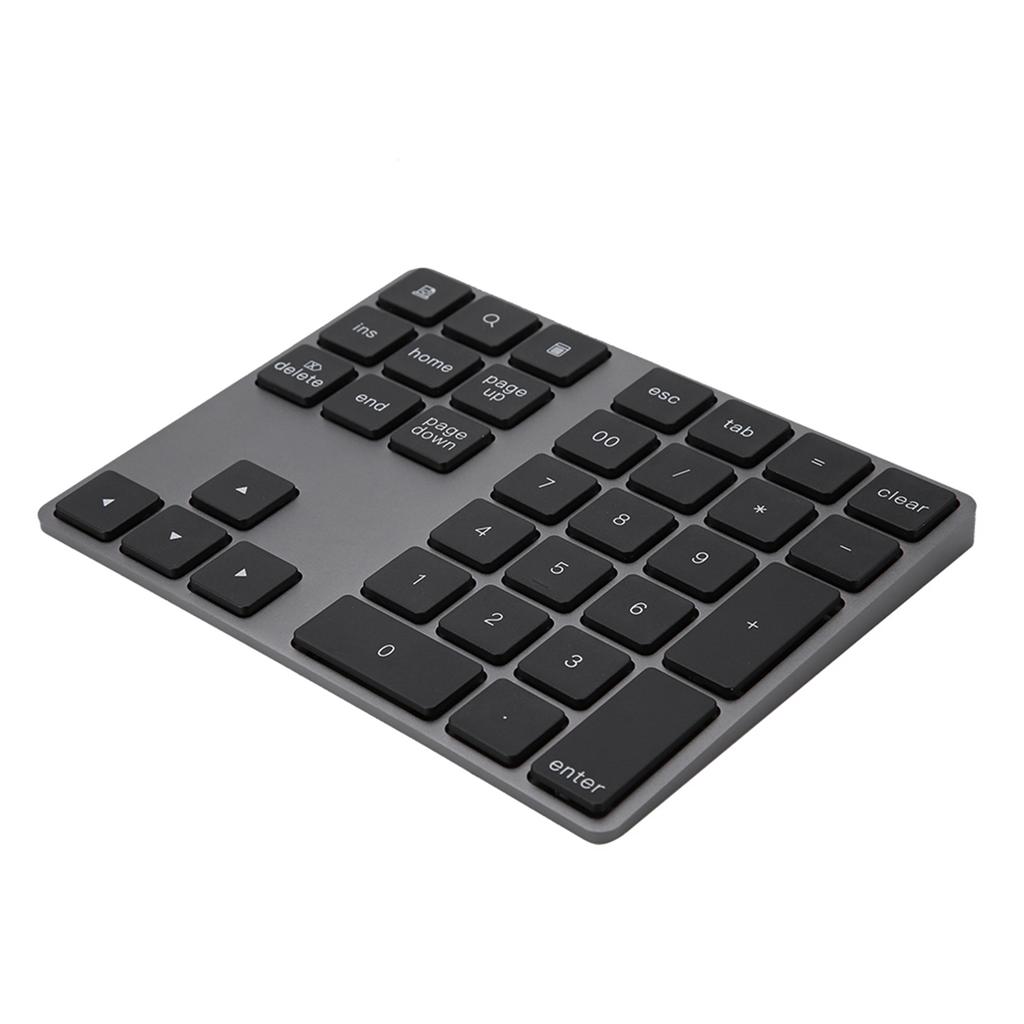 Black 34 Keys Mini Numpad Wireless Bluetooth Numeric Keypad For Apple PC