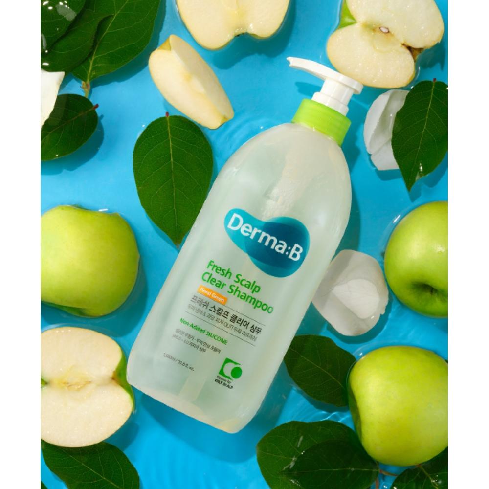 Dermab Fresh Scalp Clear Shampoo Floral Green 1000ml NONE