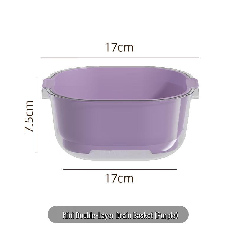 Mini Dual-Layer Fruit Draining Basket