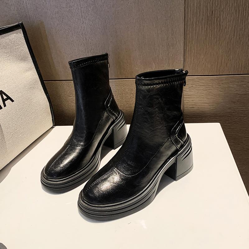 Fashion High Heels Women Short Boots Designer Classical Shoes for Woman 2025 Winter New Chelsea Ankle Boots Elegant Zapatillas De Mujer