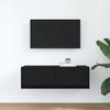 VidaXL TV Cabinet Black Oak 80x31x25.5 Cm Engineered Wood, TV Stand, Hi-fi Cabinet, Entertainment Center, TV Sideboard, 861510