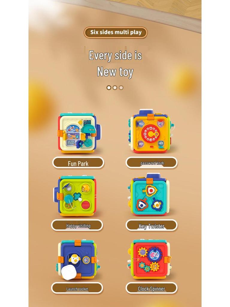 Multifunctional Music & Puzzle Hexahedron for Children's Early Education