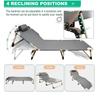 Backrest Adjustable Office Afternoon Nap Recliner Portable Folding Single Bed Wide Surface Lightweight Foldable Bed