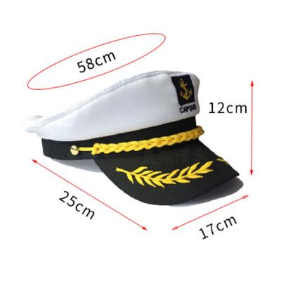 Chapeau Militaire Casquette Gavroche Armée Bleue Protection Solaire Blanche Accessoire Marin Rétro 8M168