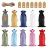 10 Colors 10 Linen Red Wine Bags + 10m Hemp Rope + 10 Brown Hang Tags (LP5128)
