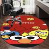 1PC Elmo And Cookie Sesame Friends Round Rug, Non-slip Chair Mat, Home Decor, Circle Carpet Perfect for Office, Bedroom, Living Room,Christmas Gift