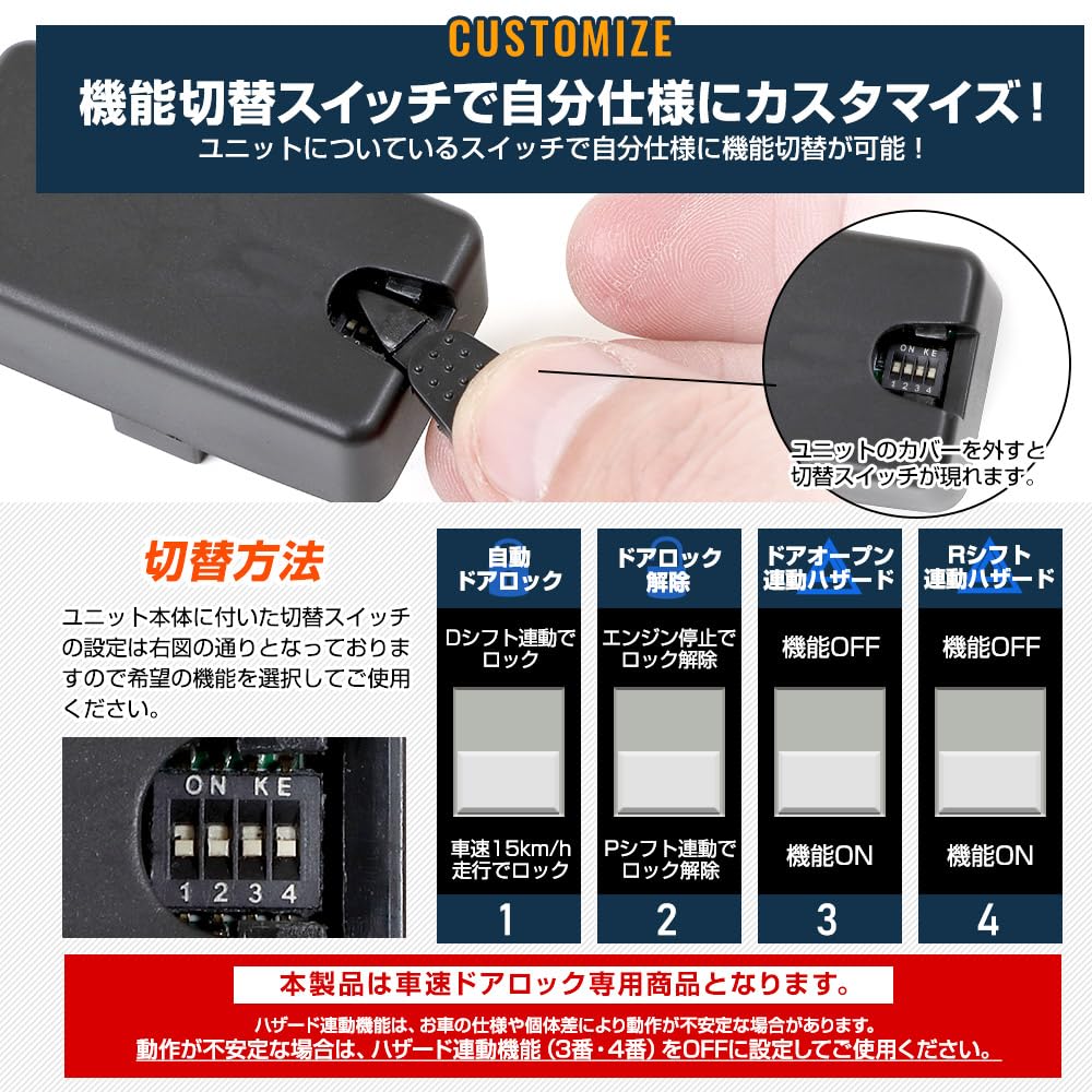 YOURS Prius 60 Series OBD Kit with 14 Easy Auto Door Hazard Full Window Custom Parts Toyota M Multi-Function Functions, Installation, Coupler-On,