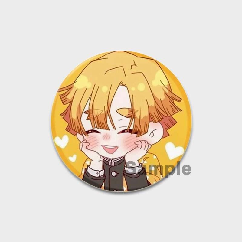 

58 мм аниме «Убийца демонов Kimetsu No Yaiba Kamado Tanjirou», булавки для лацканов, значки для косплея, брошь на пуговицах ручной работы, ювелирные изделия, подарки для друзей