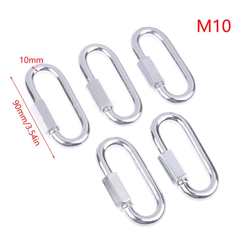 M3.5/4/6/8/10 Verbindehaken Edelstahl Verbindungsring Schnelles Kettenglied Schiene Bergsteigen Karabiner Schnallen