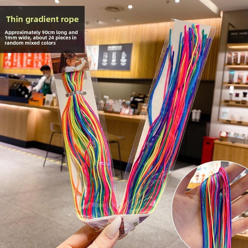 90cm Mix Colorful Hair Braids Rope Strands for Women and Girls DIY Ponytail Braiders Ladies Styling Hair Accessories