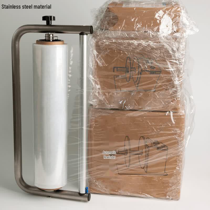 Manual Stainless Steel Stretch Film Dispenser with Cutter N/A