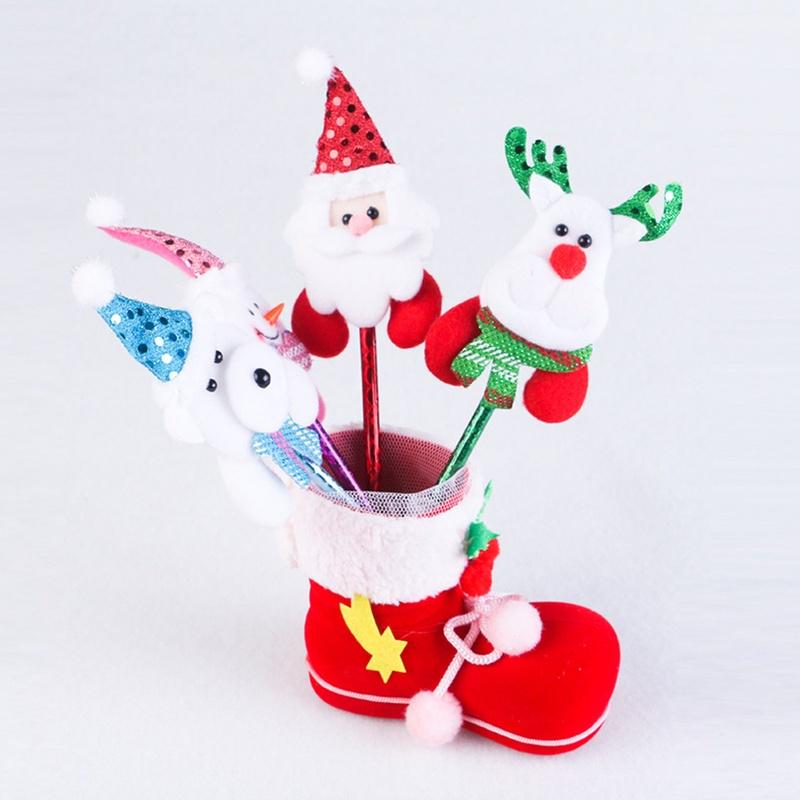 4 velikosti vánoční cukroví boty Santa Claus flockovací boty Punčochy Dekorativní cukroví dárková krabička