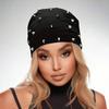 Fashionable autumn and winter pentagonal star rivet head cap, trendy headscarf cap, windproof cap, toe cap, knitted cap