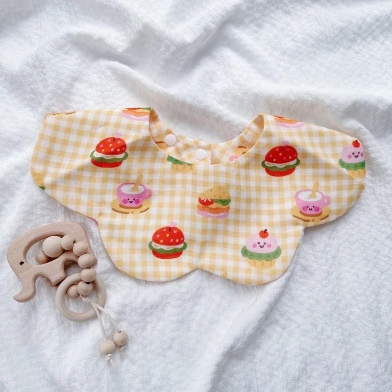 Cotton Bib Cartoon Print Baby Feeding Towel Soft Comfortable Saliva Towel Newborns Burping Cloth for Boys Girls