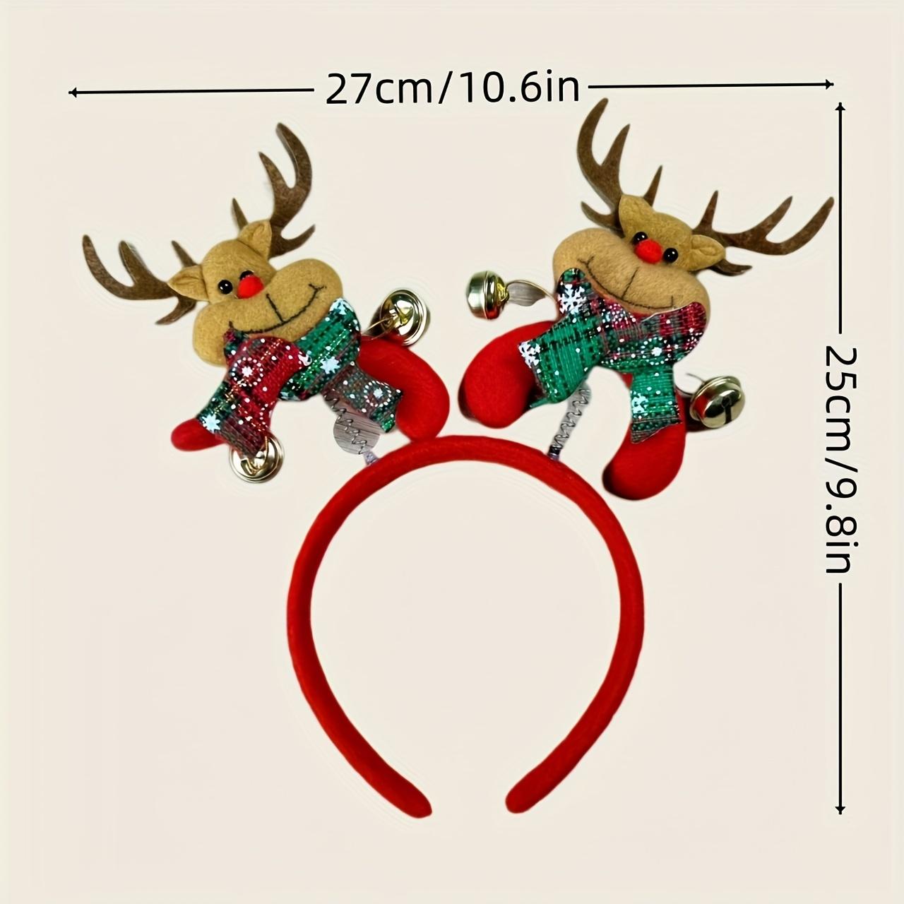 

high quality11pcs Christmas Party Packs: Hair Band, Glasses Frame Set And Christmas Hat (High-Grade Brushed Fabric) - Hair Band with Santa Claus, No. 5 headband