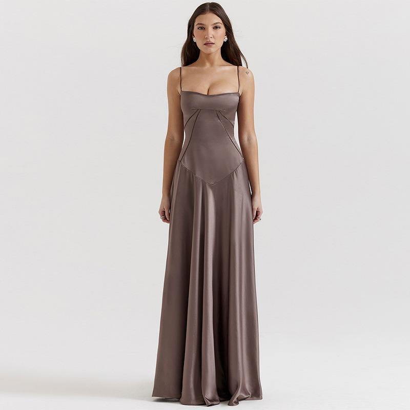 Women's New Sexy Suspender Skirt Slim Backless Long Dress Dress Women's Long Evening Dress