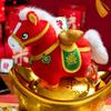 Chinese Style Plush Horse Plush Doll PP Cotton Chinese Stuffed Horse Doll  Festive Decor