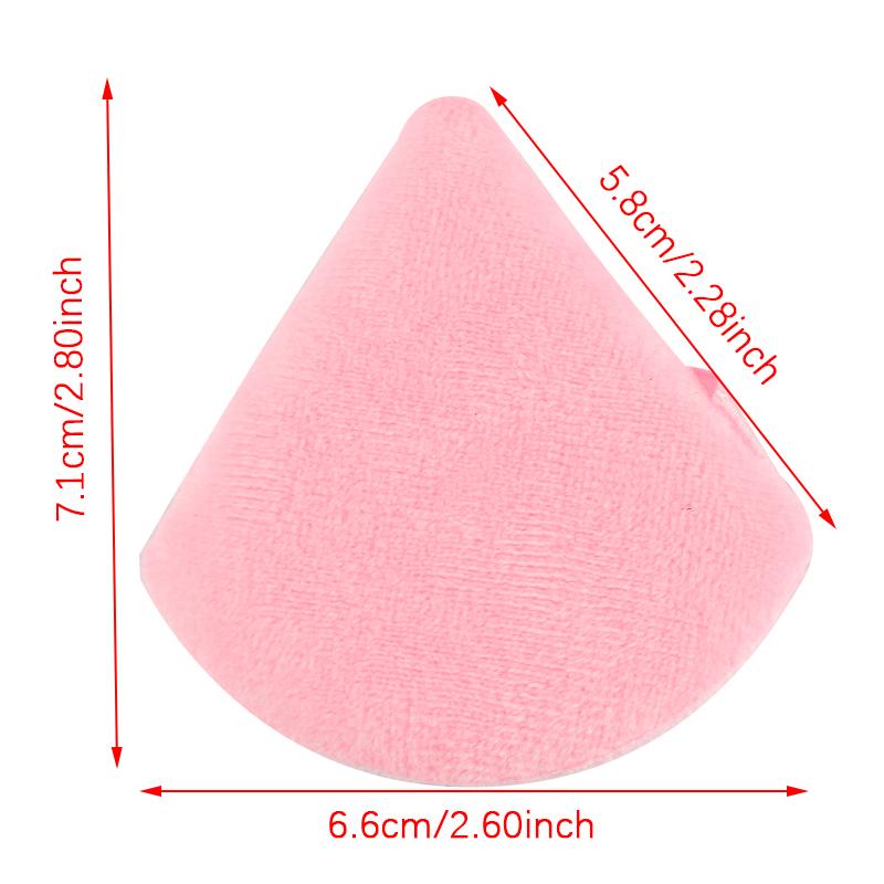 1/2/3/6Pcs Triangle Velvet Powder Puff Face Cosmetic Eye Beauty Makeup Tool Eco-friendly Reusable Sponge Washable Mini Powder Puff Accessorie