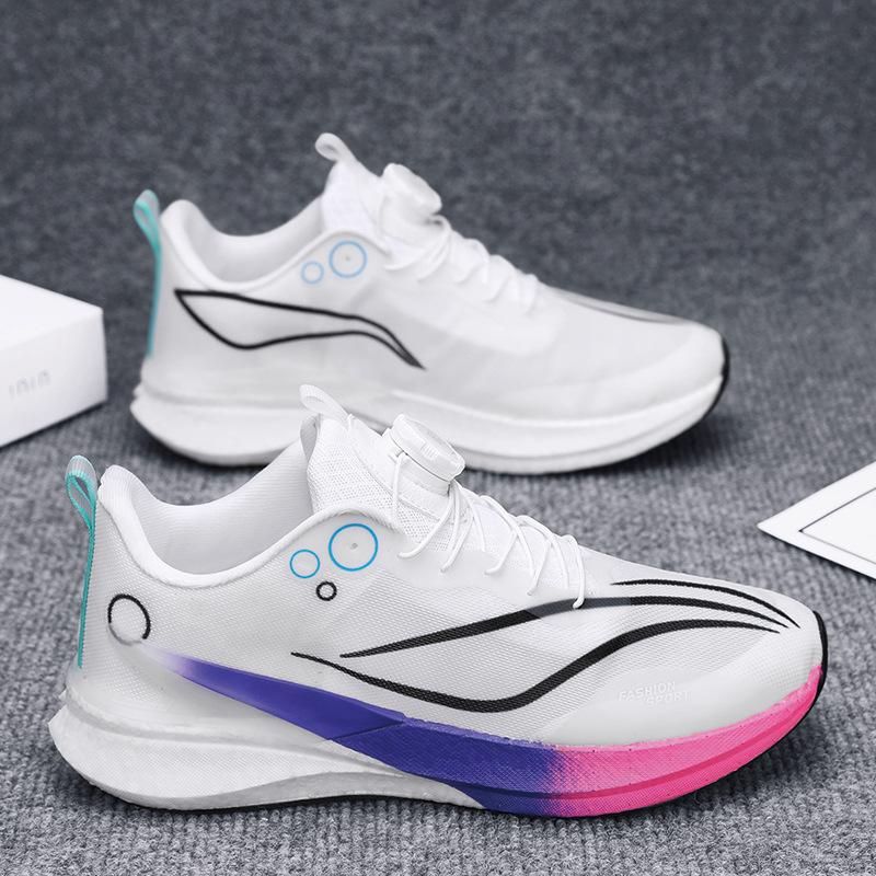 Red Rabbit 8PRO Running Shoes Children's Rotating Button Shock Absorption Older Children's Breathable Running Shoes Men's Racing Professional Sport