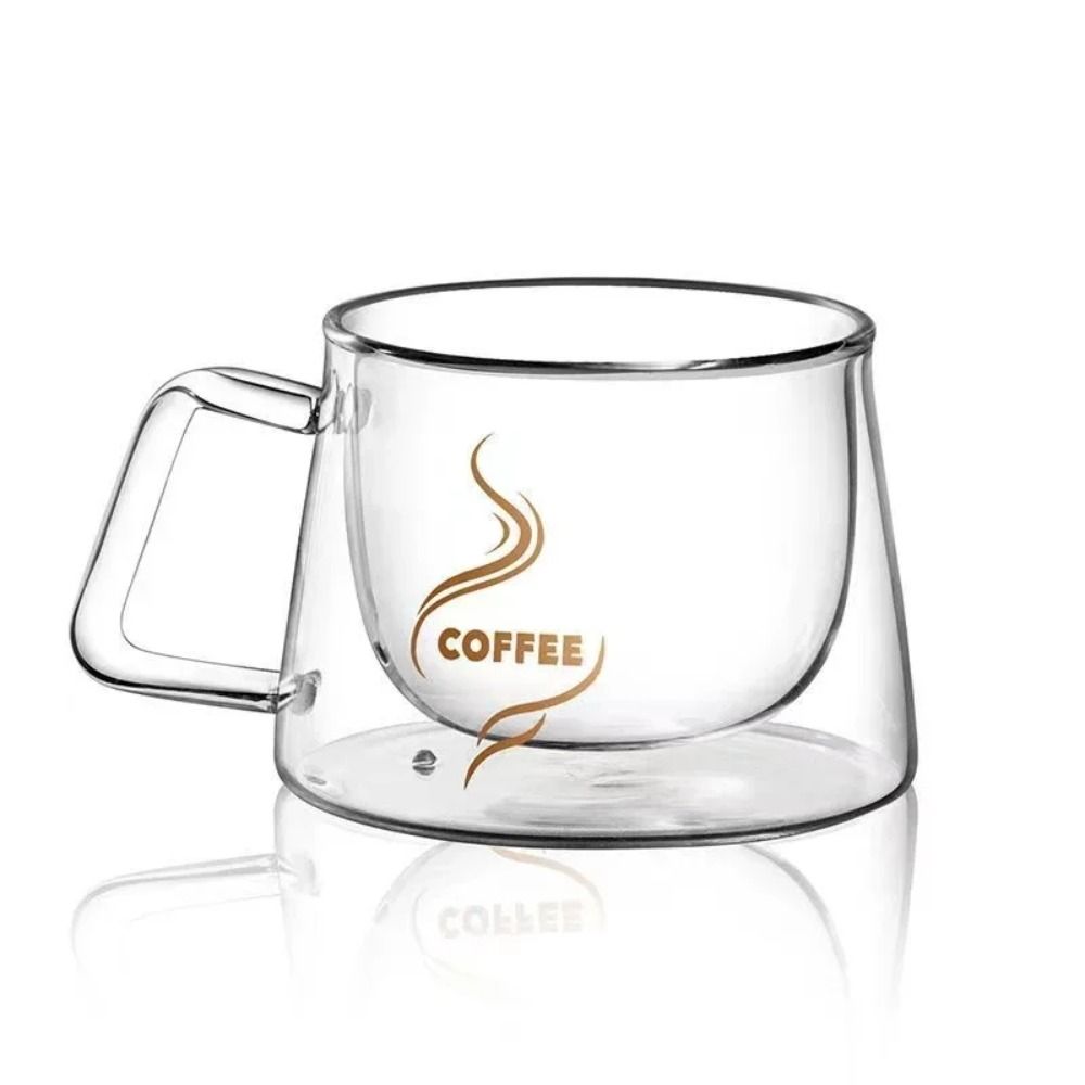 Transparent Coffee Mug 200ml Espresso Cup Drinkware Double Wall Glass  Cocktail Vodka