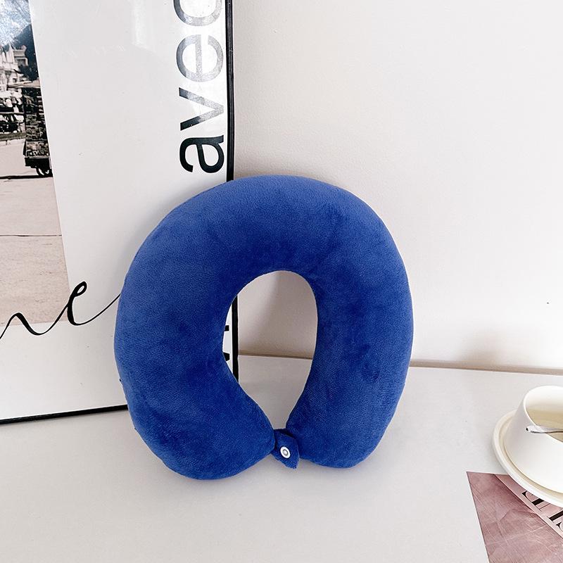 Poduszka podróżna w kształcie litery U w jednolitym kolorze, pod kark i głowę