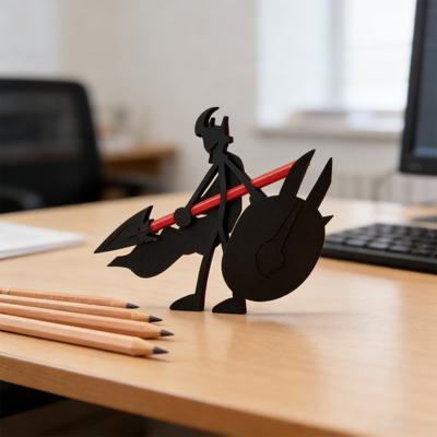 Yousheng 3D Printed Warrior Pen Holder Sorcerer Gladiator Soul Nightmare Pencil Stand Home Office Desktop Bookshelf Decoration Ornament