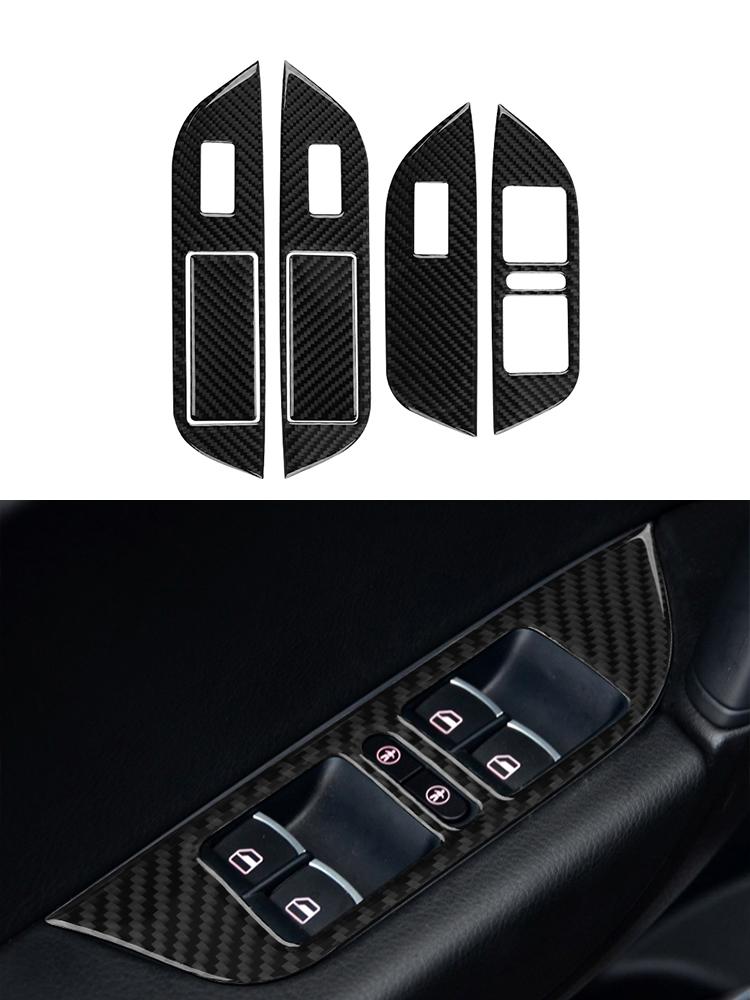 For Volkswagen VW Touareg 2011-2015 Car Carbon Fiber Sticker Version LHD Gear Shift Panel Interior Center control panel door