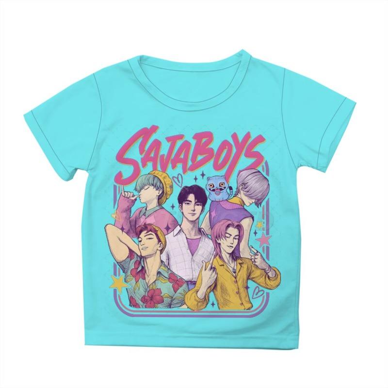 Cute Cartoon Graphic T-shirts Boys Girls Short Sleeve T-shirt Tops Anime Kpop T Shirt Gifts Children's Clothing