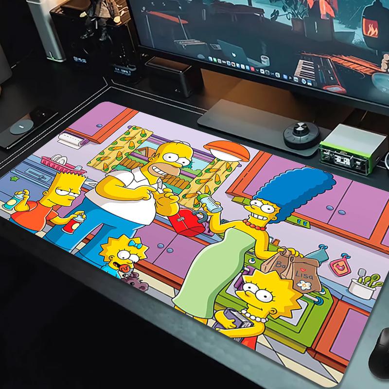 The Simpsons Color Mouse Pad Large Gaming Table Cushion Non-slip Laptop Tablet Big Mousepad XXL Mat Mini PC Playmat With Lock edge