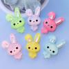 Baby Rabbit Shiny Resin Cute Animal Flat Back Cabochon 12 Pcs 20*33 Mm For Hair Clothing Shoes Planar Resin DIY Home Decoration