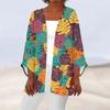 Women's Casual Fashion Printed Lightweight Mid-length Jacket Cardigan