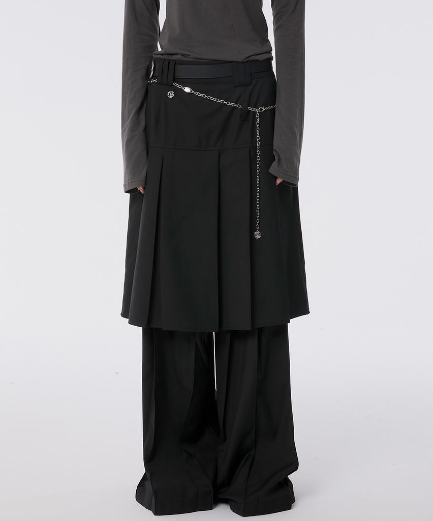 Peulleeoeob Pleats Midi Skirt (Fl-243_Black)
