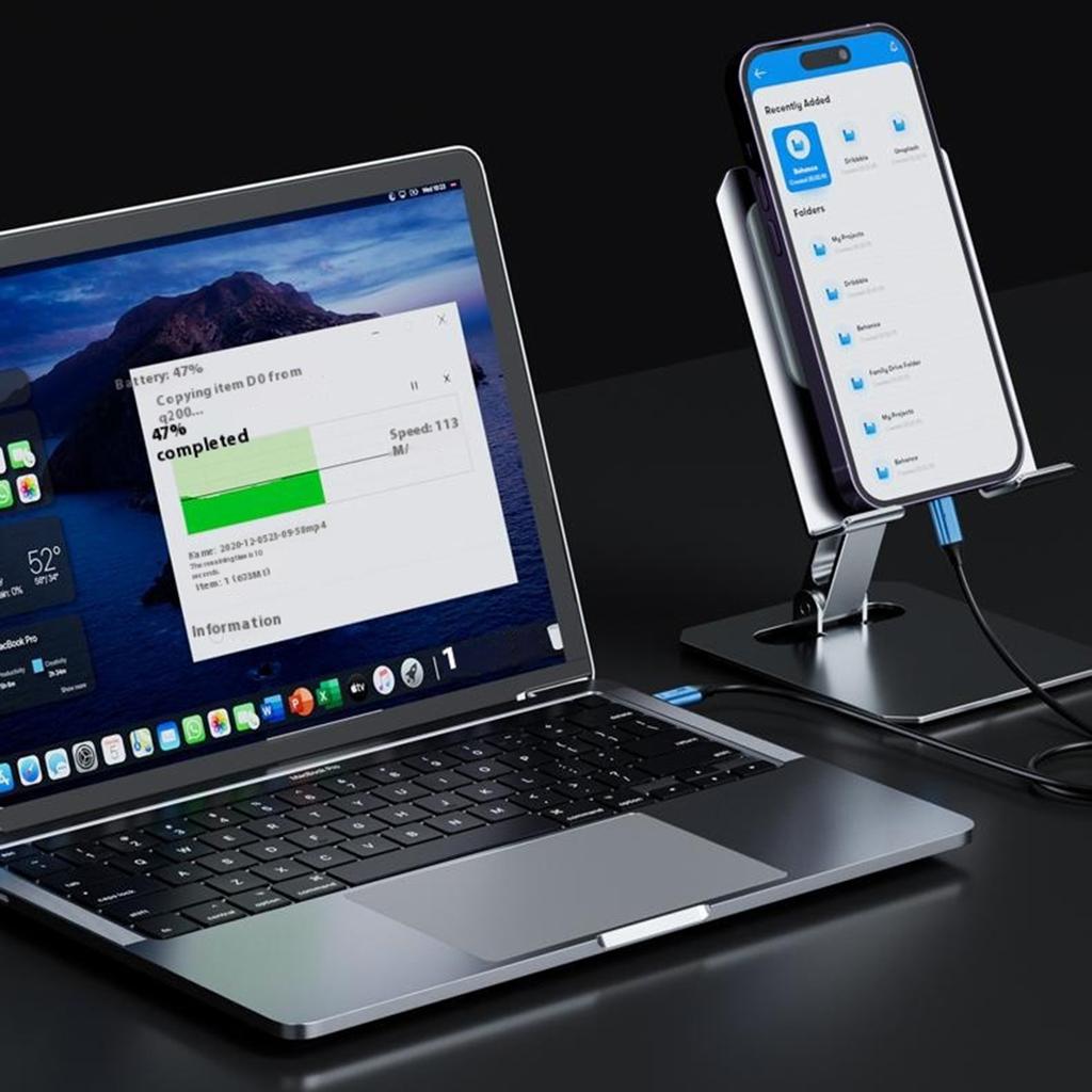 V292B Type-C To Type-C 100W Fast Charging Cable 4K 60Hz Data Transfer Laptop Smartphone Tablet Cord