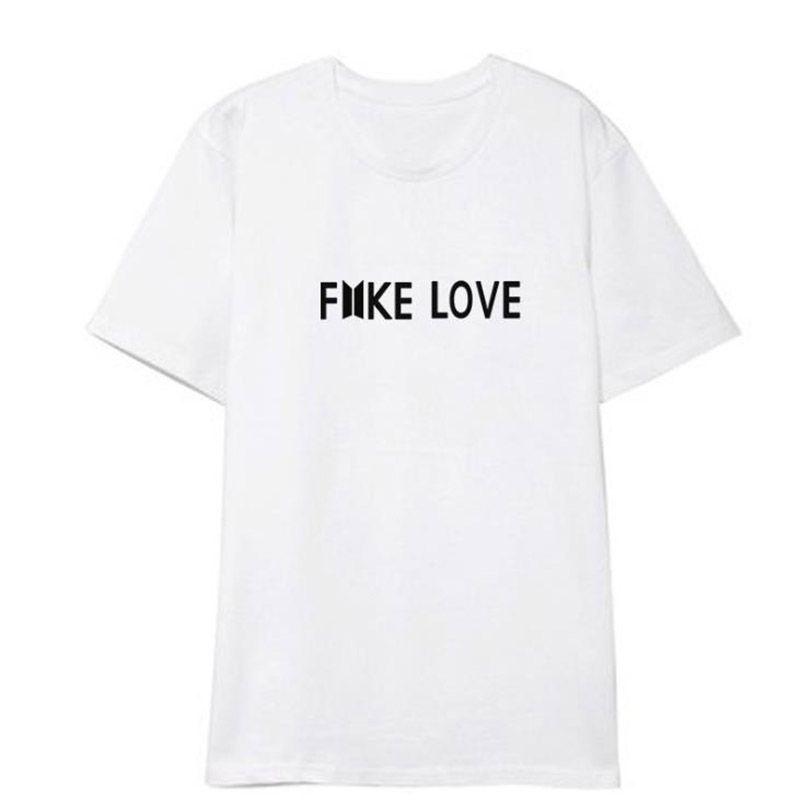 Kpop Bts Fake Love Bangtan Boys Unisex Tee T Shirt Cotton Tshirt Kpop Top New