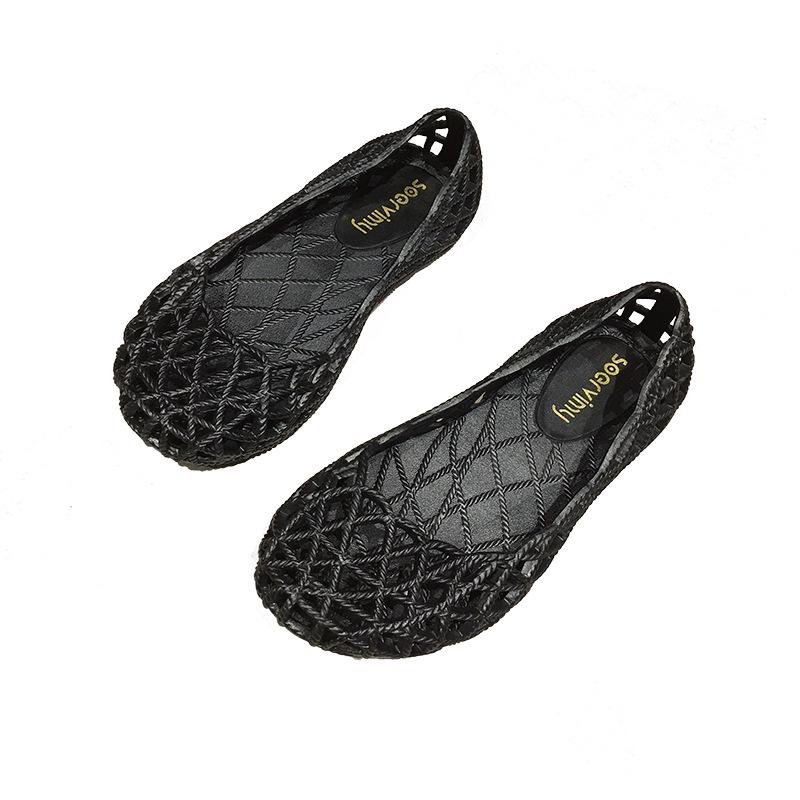 Women's Summer Mesh Jelly Sandals: Breathable, Non-Slip, Soft Sole Beach & Nurse Shoes