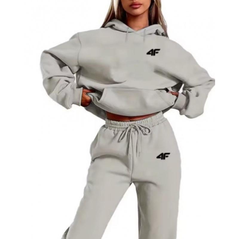 Unisex Herbst Buchstaben-Print Hoodie Sweatshirt Set